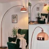 hofstein Baloca Lampadaire Cuivre, Noir, 1 lumière* Lampes Modernes