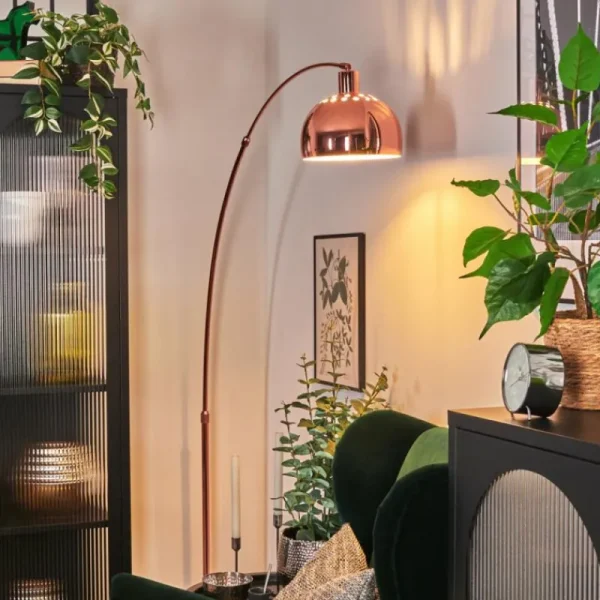 hofstein Baloca Lampadaire Cuivre, Noir, 1 lumière* Lampes Modernes