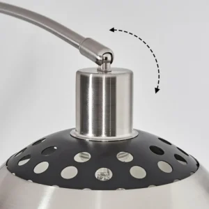 hofstein Baloca Lampadaire Nickel mat, Noir, 1 lumière* Lampes Modernes