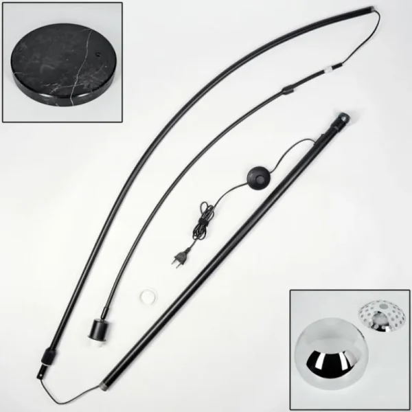 hofstein Baloca Lampadaire Noir, 1 lumière* Lampes Modernes