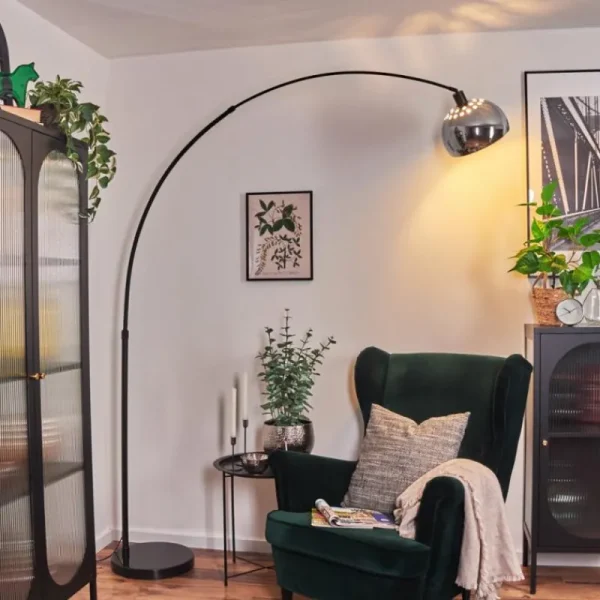 hofstein Baloca Lampadaire Noir, 1 lumière* Lampes Modernes