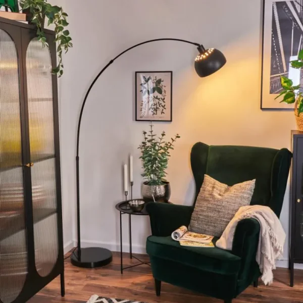 hofstein Baloca Lampadaire Noir, 1 lumière* Lampes Modernes