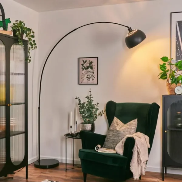 hofstein Baloca Lampadaire Noir, 1 lumière* Lampes Modernes