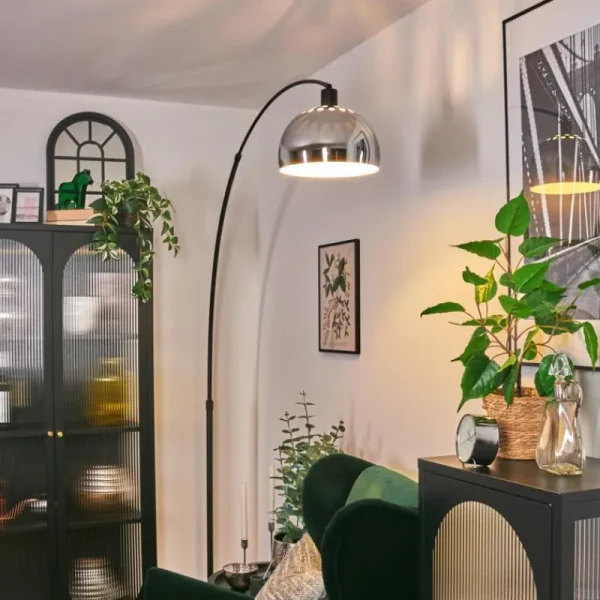 hofstein Baloca Lampadaire Noir, 1 lumière* Lampes Modernes