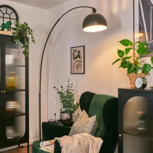hofstein Baloca Lampadaire Noir, 1 lumière* Lampes Modernes