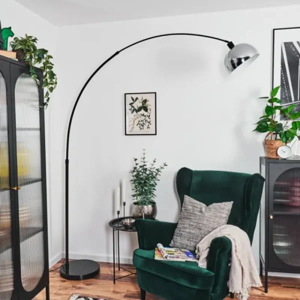 hofstein Baloca Lampadaire Noir, 1 lumière* Lampes Modernes