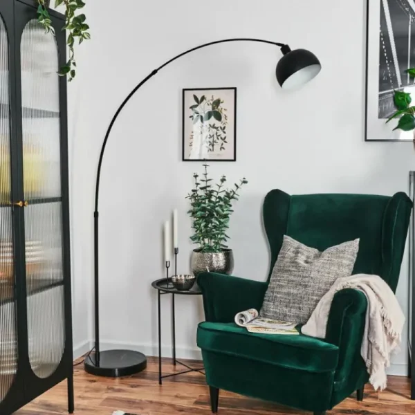 hofstein Baloca Lampadaire Noir, 1 lumière* Lampes Modernes
