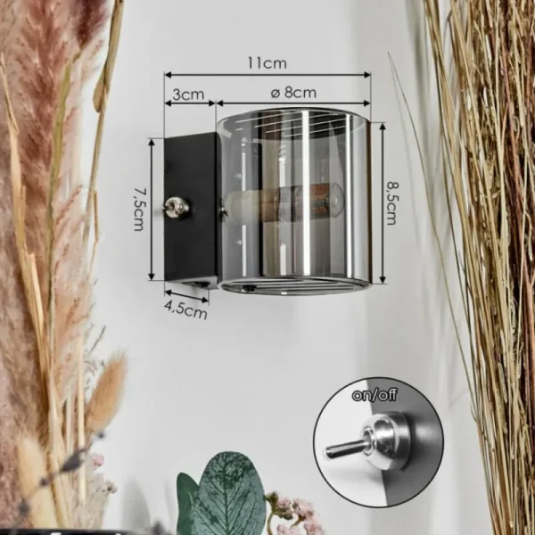 hofstein Bamako Luminaire Up & Down, Applique murale LED Noir, 1 lumière* Lampes Modernes