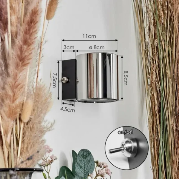hofstein Bamako Luminaire Up & Down, Applique murale LED Noir, 1 lumière* Lampes Modernes