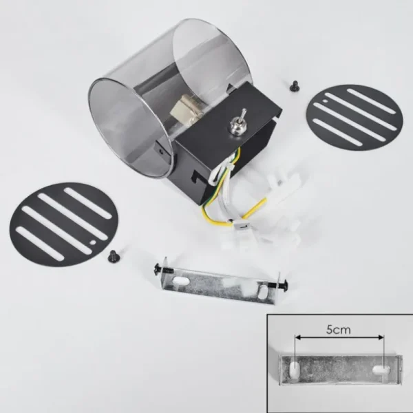 hofstein Bamako Luminaire Up & Down, Applique murale LED Noir, 1 lumière* Lampes Modernes