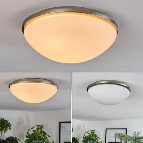 hofstein Banan Plafonnier, Spot de plafond Nickel mat, 2 lumières* Lampes En Verre