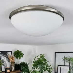 hofstein Banan Plafonnier, Spot de plafond Nickel mat, 2 lumières* Lampes En Verre