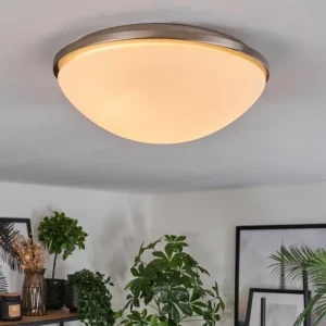 hofstein Banan Plafonnier, Spot de plafond Nickel mat, 2 lumières* Lampes En Verre