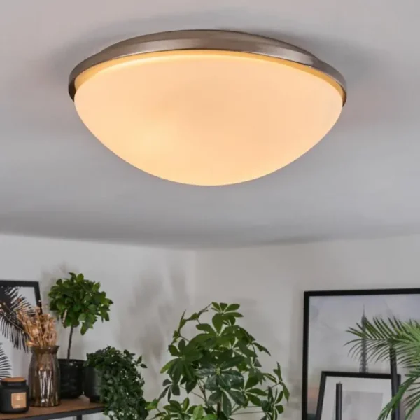 hofstein Banan Plafonnier, Spot de plafond Nickel mat, 2 lumières* Lampes En Verre