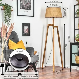 hofstein Barcos Lampadaire Écru, 1 lumière* Lampes Modernes