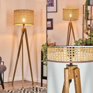 hofstein Barcos Lampadaire, Liseuse Écru, Noir, 1 lumière* Lampes Modernes