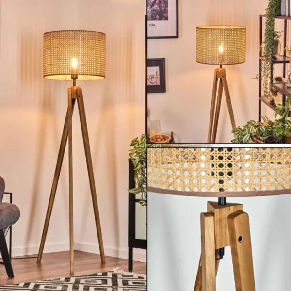hofstein Barcos Lampadaire, Liseuse Écru, Noir, 1 lumière* Lampes Modernes