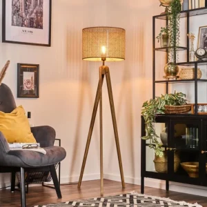 hofstein Barcos Lampadaire, Liseuse Écru, Noir, 1 lumière* Lampes Modernes