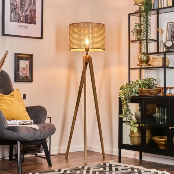hofstein Barcos Lampadaire, Liseuse Écru, Noir, 1 lumière* Lampes Modernes