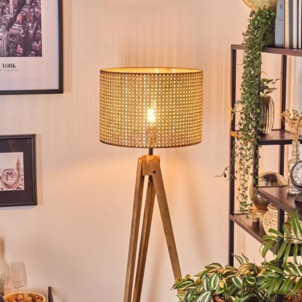hofstein Barcos Lampadaire, Liseuse Écru, Noir, 1 lumière* Lampes Modernes