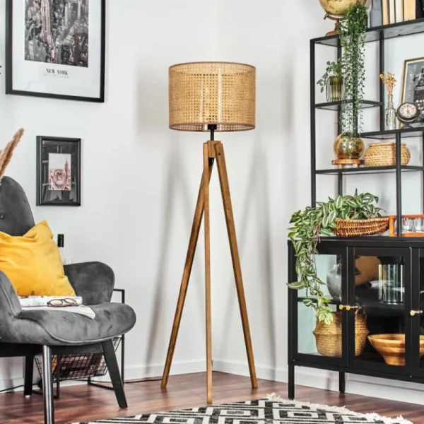 hofstein Barcos Lampadaire, Liseuse Écru, Noir, 1 lumière* Lampes Modernes