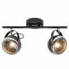 Luminaires Brilliant Barre de spots Brilliant RIDER Chrome, Noir, 2 lumières* Lampes En Verre