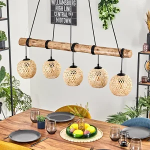hofstein Basto Suspension, Suspension Écru, Noir, 5 lumières* Lampes Modernes