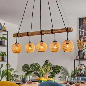 hofstein Basto Suspension, Suspension Écru, Noir, 5 lumières* Lampes Modernes