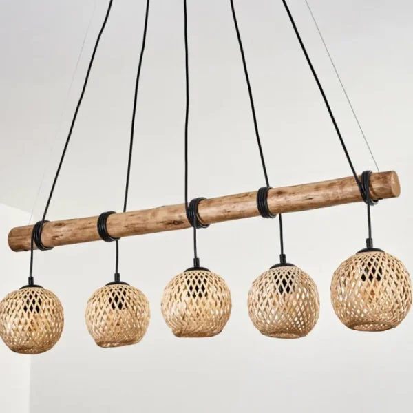 hofstein Basto Suspension, Suspension Écru, Noir, 5 lumières* Lampes Modernes