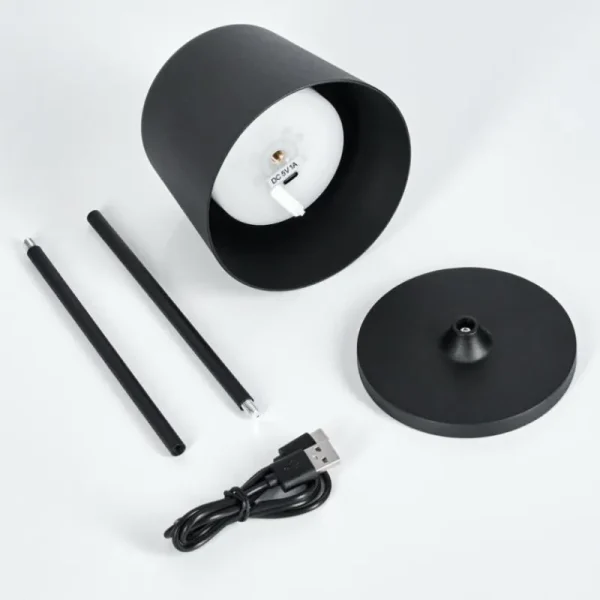 hofstein Belece Lampe de table d'extérieur, Lampe à poser LED Noir, 1 lumière* Lampes Modernes