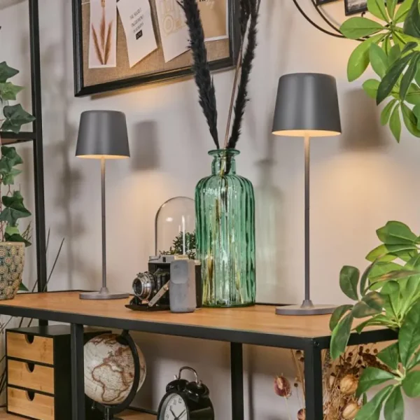 hofstein Belece Lampe de table d'extérieur, Lampe à poser LED Gris, 1 lumière* Lampes Modernes