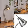 hofstein Bondorlunda Lampe de bureau, Lampe à poser Nickel mat, 1 lumière* Lampes Modernes