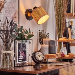 hofstein Bongal Applique murale Noir, 1 lumière* Lampes Modernes