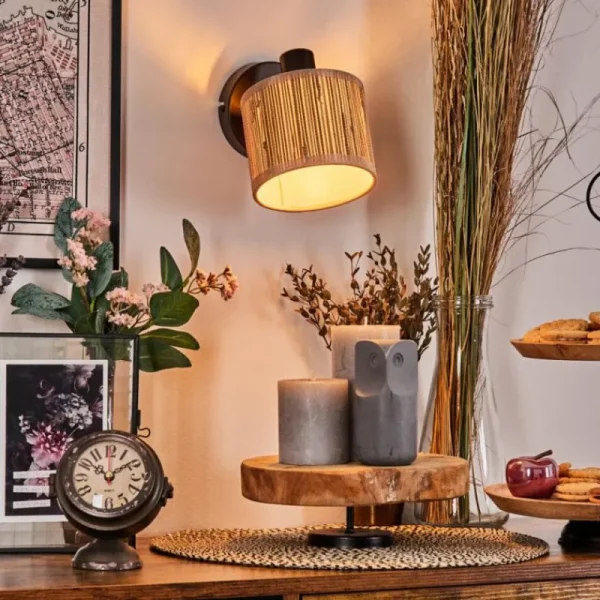 hofstein Bongal Applique murale Noir, 1 lumière* Lampes Modernes