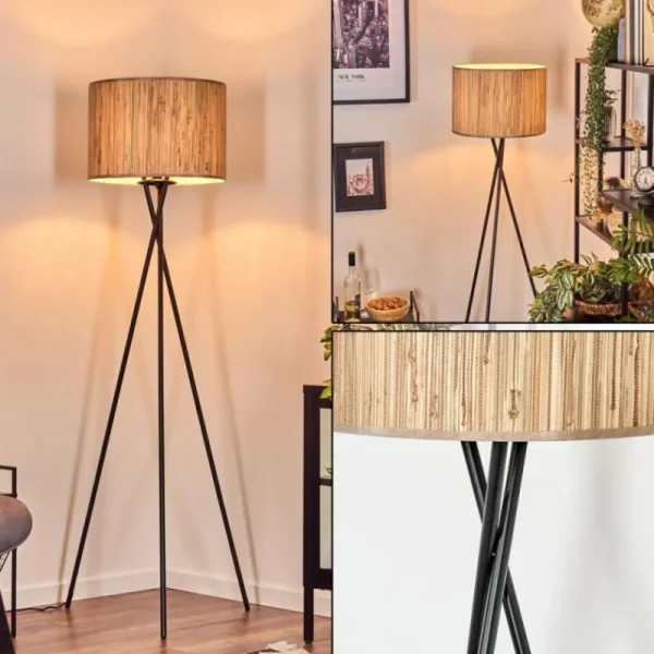hofstein Bongal Lampadaire Noir, 1 lumière* Lampes Modernes