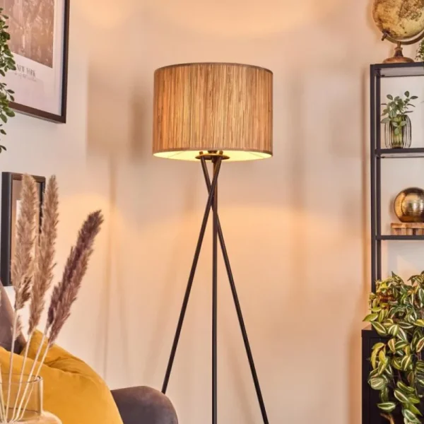 hofstein Bongal Lampadaire Noir, 1 lumière* Lampes Modernes