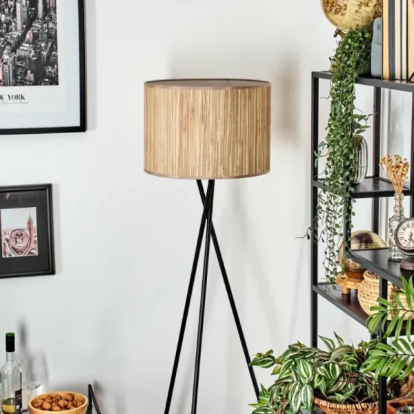 hofstein Bongal Lampadaire Noir, 1 lumière* Lampes Modernes