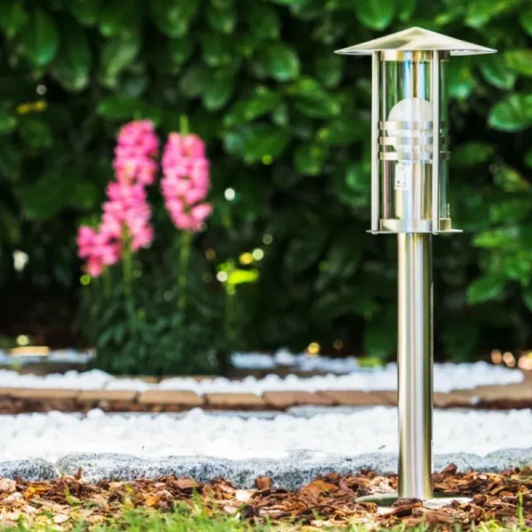 hofstein Borne d'éclairage Fushun Acier inoxydable, 1 lumière* Lampes Modernes