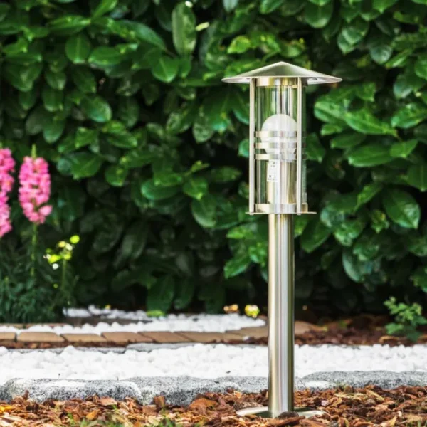 hofstein Borne d'éclairage Fushun Acier inoxydable, 1 lumière* Lampes Modernes