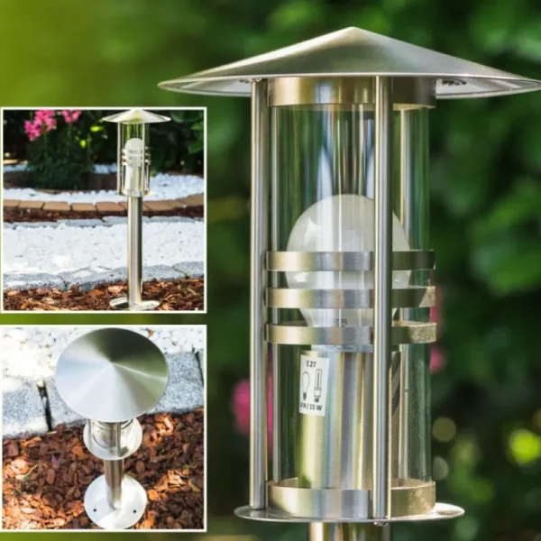 hofstein Borne d'éclairage Fushun Acier inoxydable, 1 lumière* Lampes Modernes