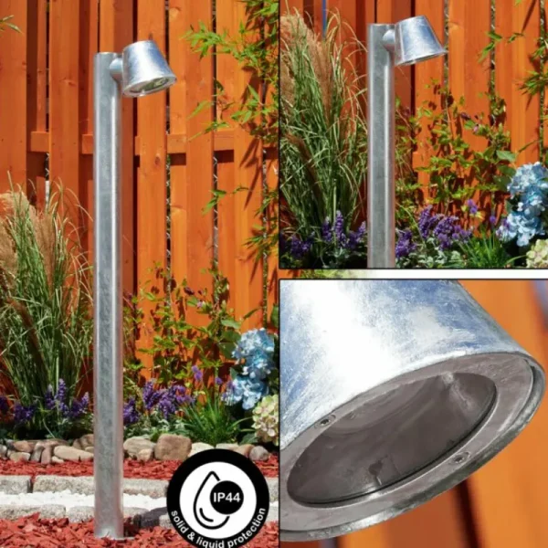 hofstein Borne lumineuse Cook Acier inoxydable, Zingué, 1 lumière* Lampes Modernes