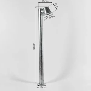 hofstein Borne lumineuse Cook Acier inoxydable, Zingué, 1 lumière* Lampes Modernes