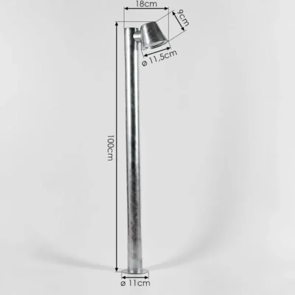 hofstein Borne lumineuse Cook Acier inoxydable, Zingué, 1 lumière* Lampes Modernes