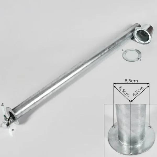hofstein Borne lumineuse Cook Acier inoxydable, Zingué, 1 lumière* Lampes Modernes