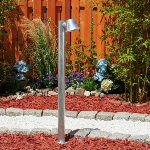 hofstein Borne lumineuse Cook Acier inoxydable, Zingué, 1 lumière* Lampes Modernes