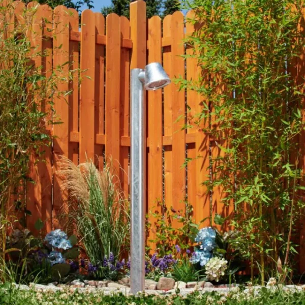 hofstein Borne lumineuse Cook Acier inoxydable, Zingué, 1 lumière* Lampes Modernes