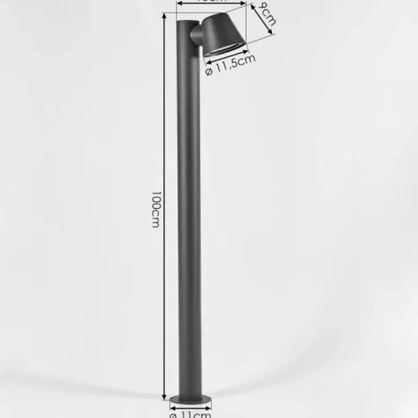 hofstein Borne lumineuse Cook Noir, 1 lumière* Lampes Modernes