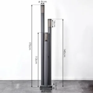 hofstein Borne lumineuse Gaborone Anthracite, 3 lumières* Lampes Modernes