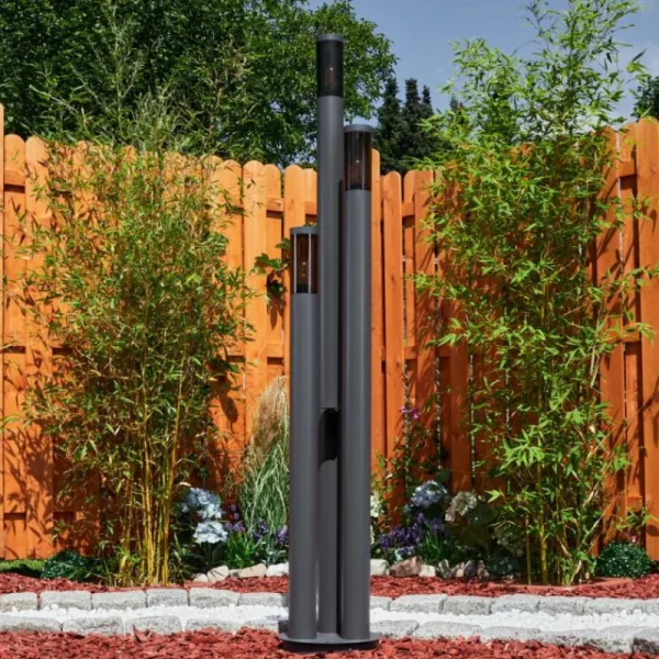 hofstein Borne lumineuse Gaborone Anthracite, 3 lumières* Lampes Modernes