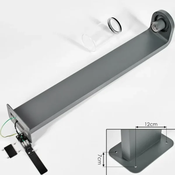 hofstein Borne lumineuse Radnor Anthracite, 1 lumière* Lampes Modernes